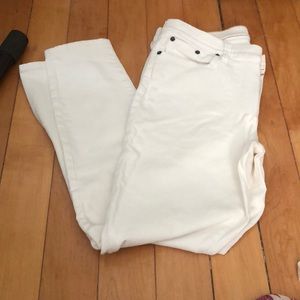 J.Crew White stretch skinny jeans